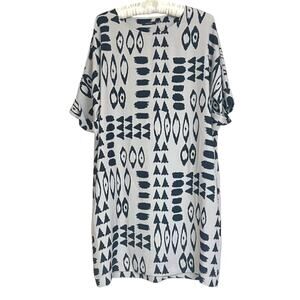 Natori Dress Size S Samarkand Fluid Crepe T-Shirt Dress Relaxed Fit Lagenlook